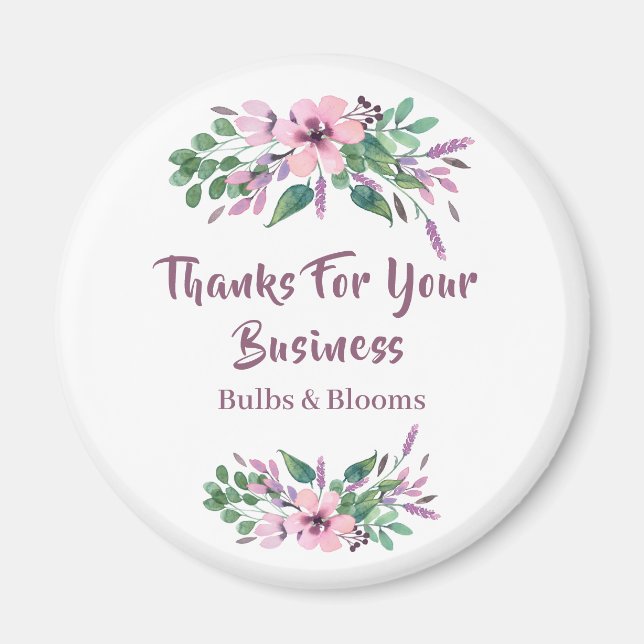Garden Floral Bouquet "Thank You" Magnet (Front)