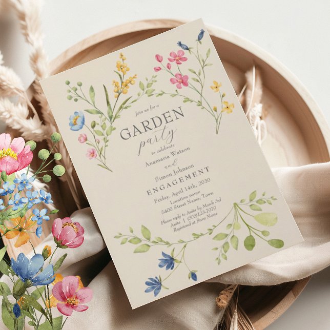 Garden Floral Engagement Party Invitation (Creator Uploaded)
