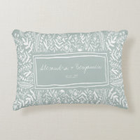 Garden Floral in Teal Border Personalised Wedding