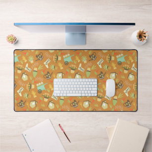 Garden Floral Mustard Desk Mat