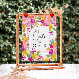 Garden floral watercolor bridal shower sign