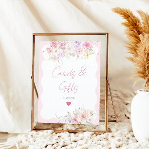 Garden Floral Wildflower Modern Bridal Gifts Poster