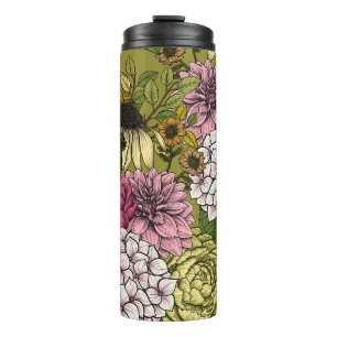 Garden florals 2 thermal tumbler