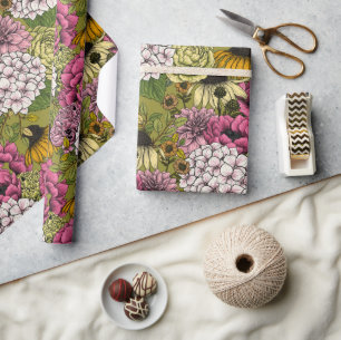 Garden florals 2 wrapping paper