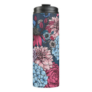 Garden florals thermal tumbler