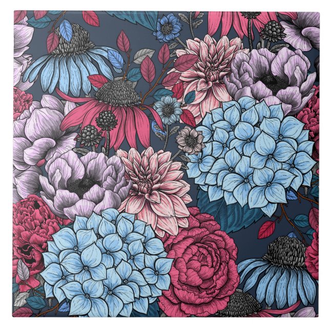 Garden florals tile (Front)