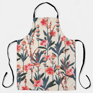 Garden Florals: Tropical Botanical Vintage Apron