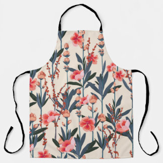 Garden Florals: Tropical Botanical Vintage Apron