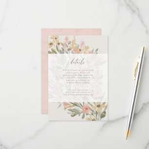 Garden Flourish Details Insert RSVP Card