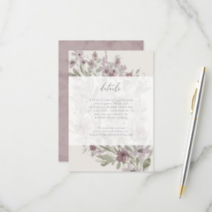 Garden Flourish Details Insert RSVP Card