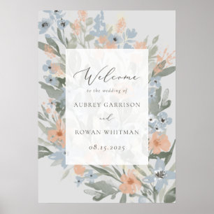 Garden Flourish Wedding Welcome Poster