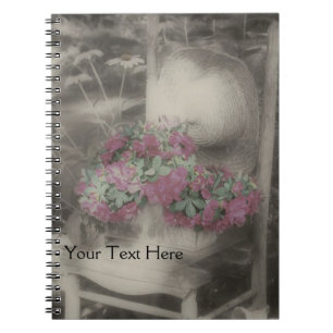 Garden Flower Chair In Black And White Notebook