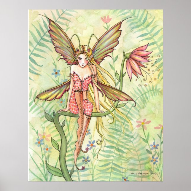 Garden Flower Fairy Poster Print (Front)