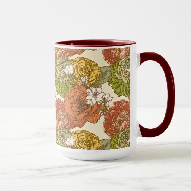 Garden Flower Pattern Mug (Right)