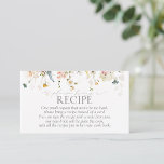 Garden Flower Please Bring A Recipe Enclosure Card<br><div class="desc">Designed to match our bestselling Bridal Shower invitation, this trendy little please bring a recipe enclosure card design features pretty hand lettered script typography, airy watercolor garden flowers in shades of dusty blue, pink, gold, white and earthy mustard burnt orange tones. Part of a co-ordinated suite. View suite here: https://www.zazzle.com/collections/floral_frame_watercolor_bridal_shower-119976971110172029...</div>