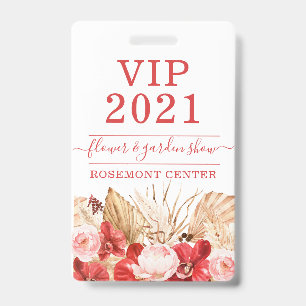 Garden Flower Show VIP Event Badge ID Badge
