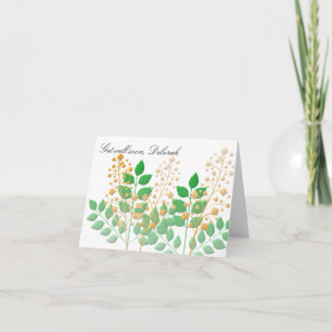 Garden Flowers and Leaves Get Well Card