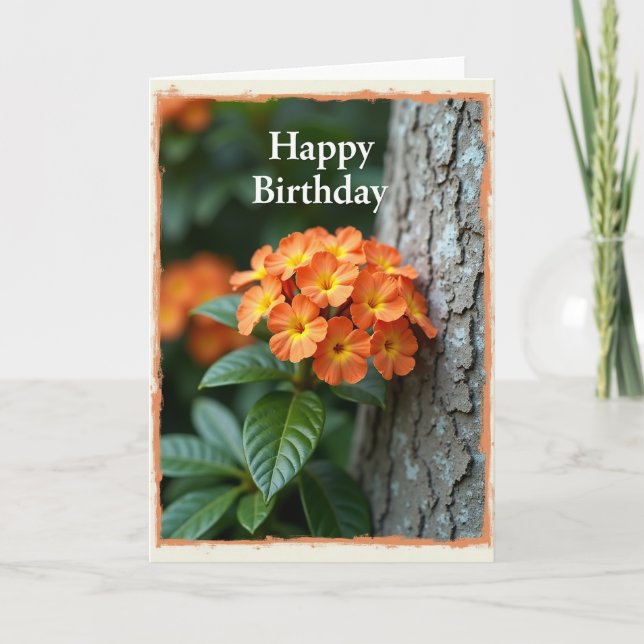 Garden Flowers Birthday Card (Front)