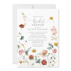 Garden Flowers Botanical Script Bridal Shower 
