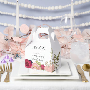 Garden Flowers Bridal Shower Thank You Favour Box