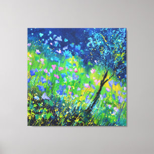 Garden flowers canvas print