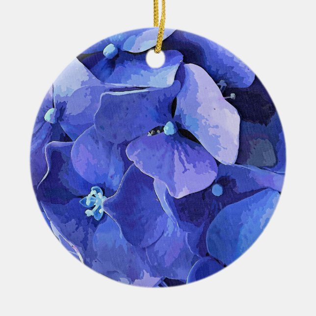 GARDEN FLOWERS CERAMIC TREE DECORATION (Front)