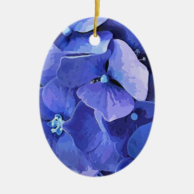 GARDEN FLOWERS CERAMIC TREE DECORATION (Front)