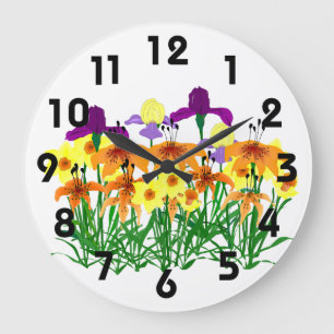 Garden Flowers Clock