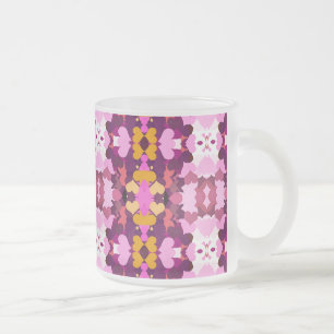 GARDEN FLOWERS FROSTED GLASS COFFEE MUG