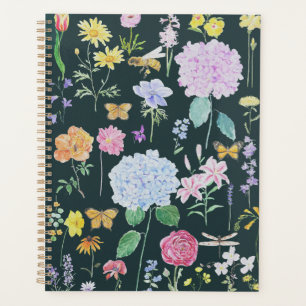 garden flowers oil painting green planners