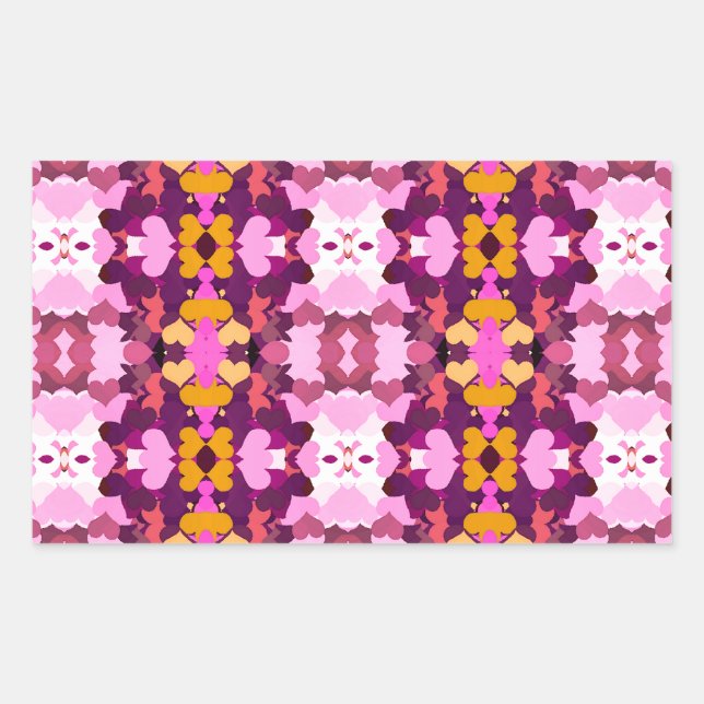 GARDEN FLOWERS RECTANGULAR STICKER (Front)