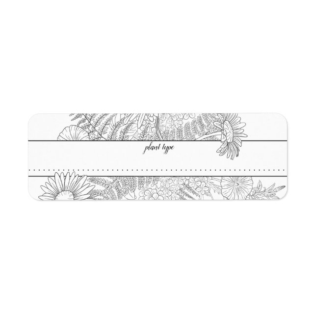 Garden Flowers Seeds Saver Packet Plant Type Label (Front)