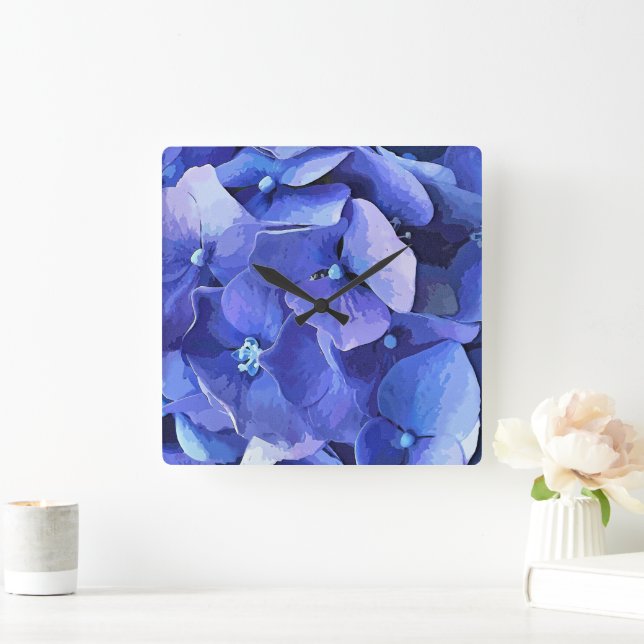 GARDEN FLOWERS SQUARE WALL CLOCK (Home)