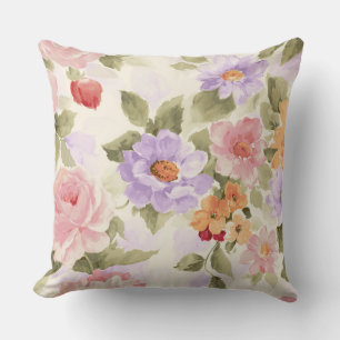 Garden Flowers Throw Pillow