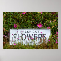 Garden flowers with fresh cut flower sign 0711
