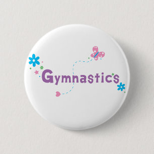 Garden Flutter Gymnastics 6 Cm Round Badge