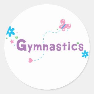 Garden Flutter Gymnastics Classic Round Sticker