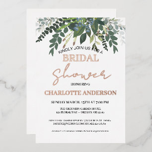 Garden Foliage Nature Greenery Bridal Shower Gold