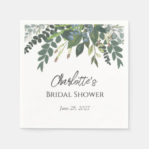 Garden Foliage Nature Greenery Bridal Shower  Napkin