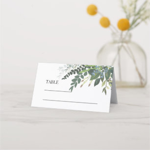 Garden Foliage Nature Greenery Wedding Place Card