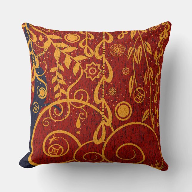 Garden for Gustav Art Nouveau Decor Pillow (Front)