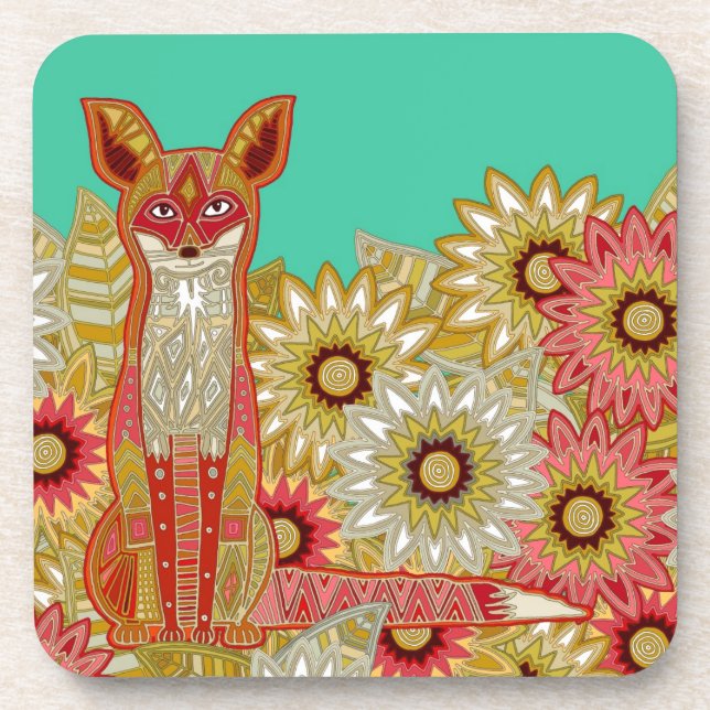 garden fox jade coaster (Front)