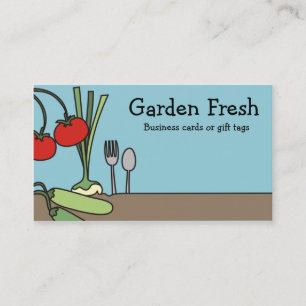 garden fresh vegetables vegan cooking business ... card