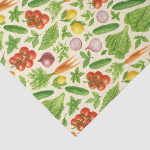 Garden-Fresh Veggies Tissue — Medium Cream Tissue Paper