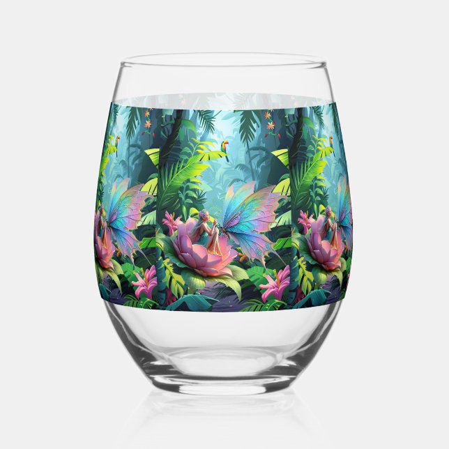 Garden Friends Stemless Wine Glass (Front)