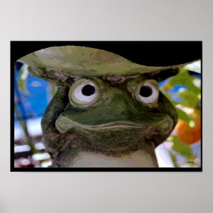 Garden Frog Art Poster