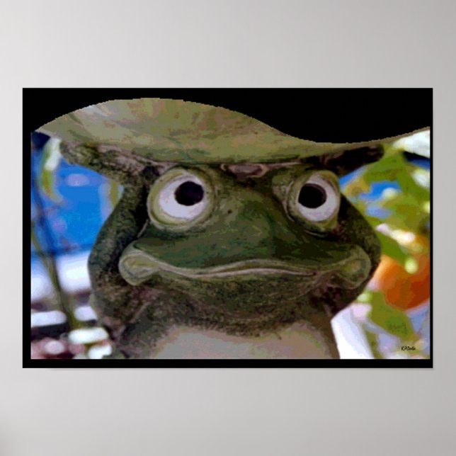 Garden Frog Art Poster (Front)