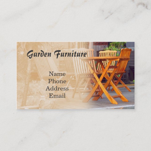 Garden Furniture Business Card (Front)