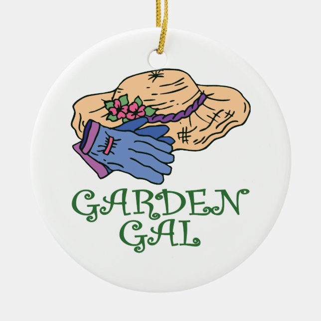 Garden Gal Ceramic Tree Decoration (Front)