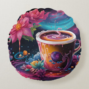 Garden Galaxy Coffee Round Cushion
